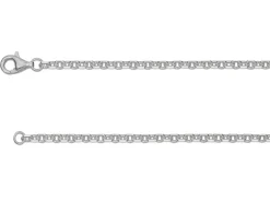Sterling Silver 2.3mm Diamond Cut Oval Belcher Chain 18"/45cm Unhallmarked 100% Recycled Silver