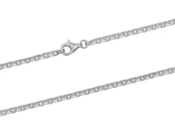 Sterling Silver 2.3mm Diamond Cut Oval Belcher Chain 20"/50cm Unhallmarked 100% Recycled Silver