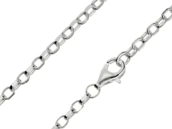 Sterling Silver 3.1mm Diamond Cut Oval Belcher Chain 20"/50cm Hallmarked, 100% Recycled Silver