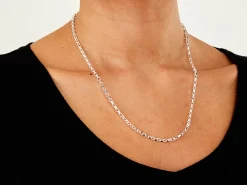 Sterling Silver 3.1mm Diamond Cut Oval Belcher Chain 20