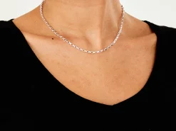 Sterling Silver 3.1mm Diamond Cut Oval Belcher Chain 16