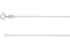 Sterling Silver 0.9mm Diamond Cut Box Chain 18"/45cm Unhallmarked 100% Recycled Silver