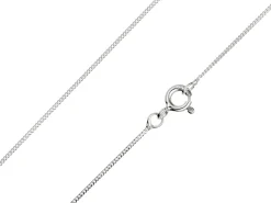 Sterling Silver 0.9mm Diamond Cut Curb Chain 16"/40cm Unhallmarked 100% Recycled Silver