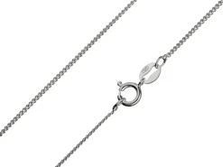 Sterling Silver 1.2mm Diamond Cut Curb Chain 18"/45cm Unhallmarked 100% Recycled Silver