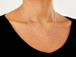Sterling Silver 1.2mm Diamond Cut Curb Chain 18