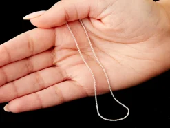 Sterling Silver 1.2mm Diamond Cut Curb Chain 18