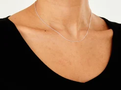 Sterling Silver 1.0mm Diamond Cut Curb Chain 16