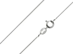 Sterling Silver 1.1mm Diamond Cut Curb Chain 18"/45cm Unhallmarked 100% Recycled Silver
