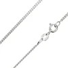 Sterling Silver 1.5mm Diamond Cut Curb Chain With Extender 18-20"/45-50cm Unhallmarked
