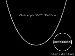 Sterling Silver 1.5mm Diamond Cut Curb Chain With Extender 18-20