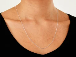 Sterling Silver 1.0mm Diamond Cut Curb Chain 22