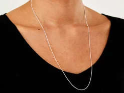 Sterling Silver 1.2mm Diamond Cut Curb Chain 24