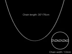 Sterling Silver 1.0mm Diamond Cut Curb Chain 30