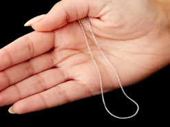 Sterling Silver 1.1mm Diamond Cut Curb Chain 30