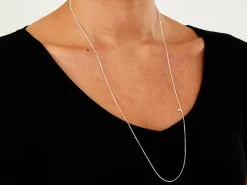 Sterling Silver 1.1mm Diamond Cut Curb Chain 28