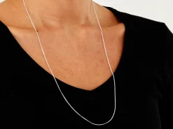 Sterling Silver 1.1mm Diamond Cut Curb Chain 26