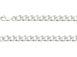 Sterling Silver 5.2mm Diamond Cut Metric Curb Bracelet 8.5"/21cm Hallmarked