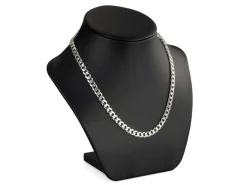 Sterling Silver 6.5mm Diamond Cut Metric Curb Chain 20