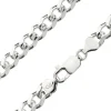 Sterling Silver 7.6mm Diamond Cut Metric Curb Chain 20"/50cm Hallmarked
