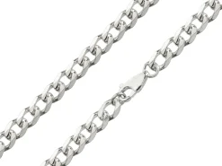 Sterling Silver 5.2mm Diamond Cut Metric Curb Chain 20"/50cm Hallmarked