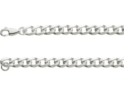 Sterling Silver 5.2mm Diamond Cut Metric Curb Chain 20"/50cm Hallmarked