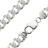 Sterling Silver 9.2mm Diamond Cut Metric Curb Bracelet 8.5"/21cm Hallmarked