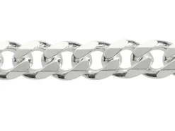 Sterling Silver 9.2mm Diamond Cut Metric Curb Bracelet 8.5