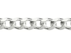 Sterling Silver 7.6mm Diamond Cut Metric Curb Bracelet 8.5