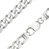 Sterling Silver 9.2mm Diamond Cut Metric Curb Chain 20"/50cm Hallmarked