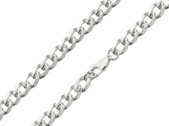 Sterling Silver 5.2mm Diamond Cut Metric Curb Chain 18"/45cm Hallmarked
