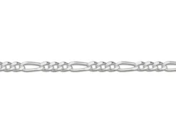Sterling Silver 1.3mm Diamond Cut Figaro Chain 16