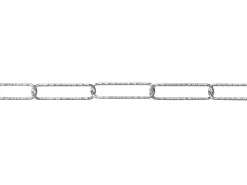 Sterling Silver 3.5mm Diamond Cut Paperclip Trace Chain 20