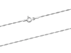 Sterling Silver 1.2mm Diamond Cut Singapore Rope Chain 16"/40cm Unhallmarked 100% Recycled Silver