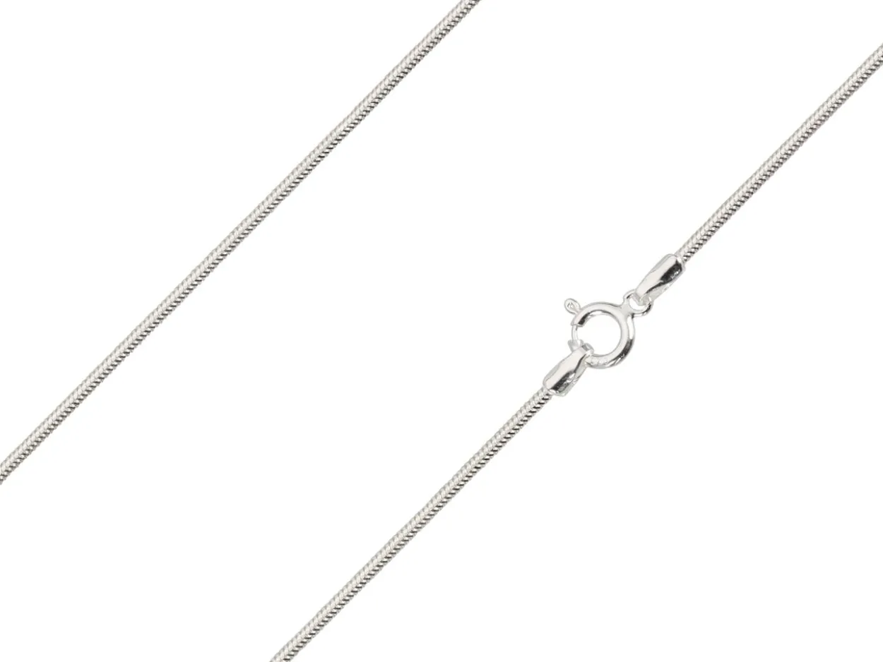 Sterling Silver 1.2mm Diamond Cut Round Snake Chain 18"/45cm Unhallmarked 100% Recycled Silver