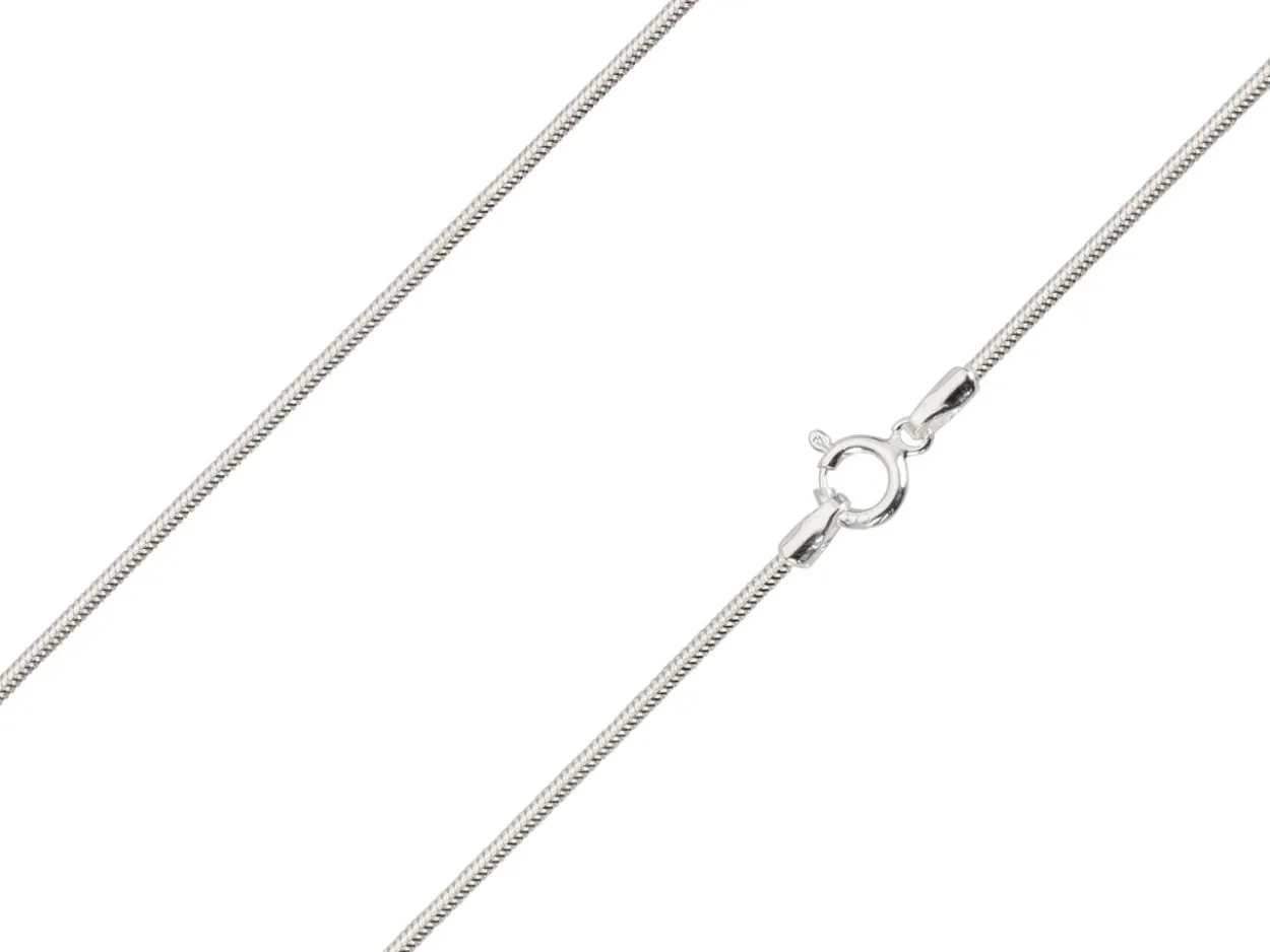 Sterling Silver 1.2mm Diamond Cut Round Snake Chain 16"/40cm Unhallmarked 100% Recycled Silver