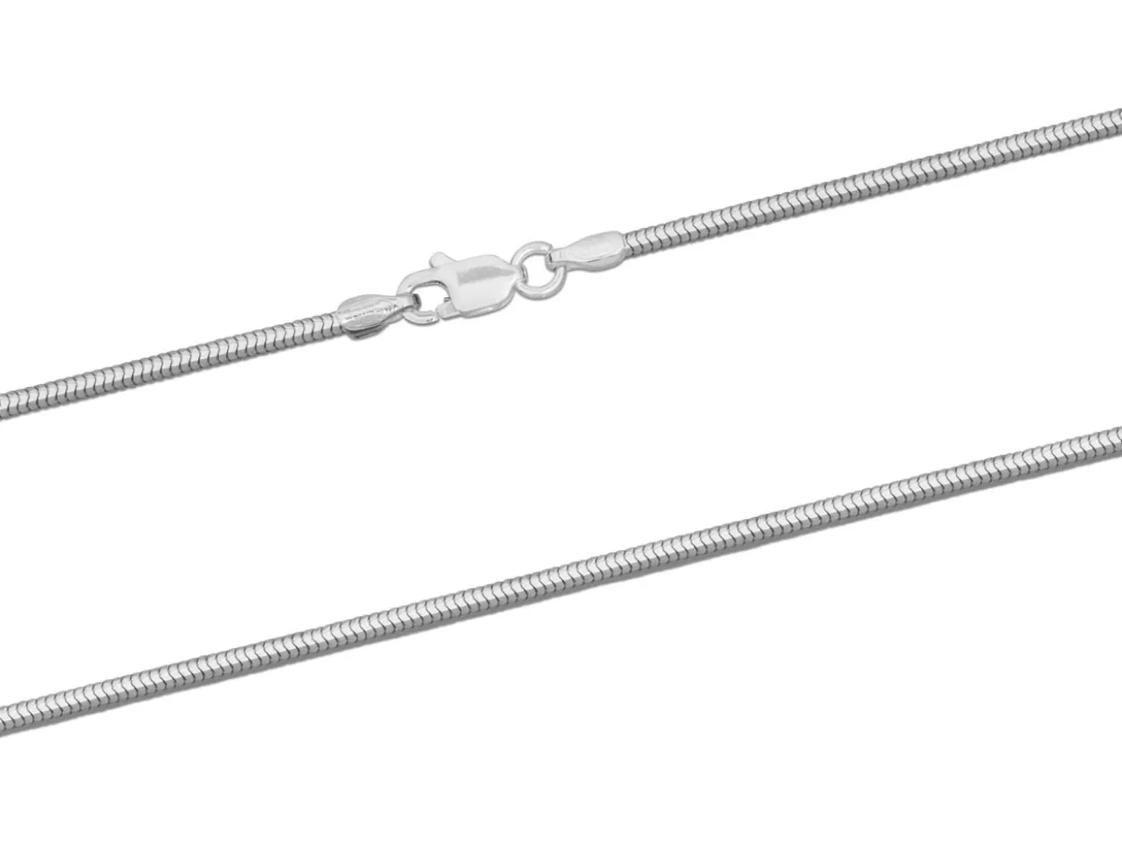 Sterling Silver 1.6mm Diamond Cut Round Snake Chain 16"/40cm Unhallmarked 100% Recycled Silver