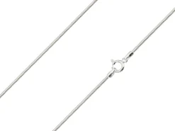Sterling Silver 1.2mm Diamond Cut Round Snake Chain 20"/50cm Unhallmarked 100% Recycled Silver