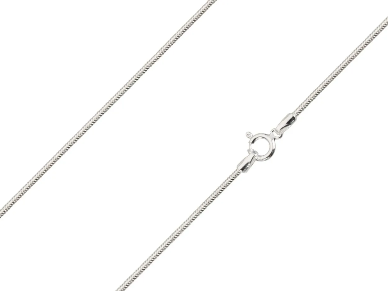 Sterling Silver 1.2mm Diamond Cut Round Snake Chain 20"/50cm Unhallmarked 100% Recycled Silver