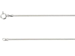 Sterling Silver 1.2mm Diamond Cut Round Snake Chain 20"/50cm Unhallmarked 100% Recycled Silver