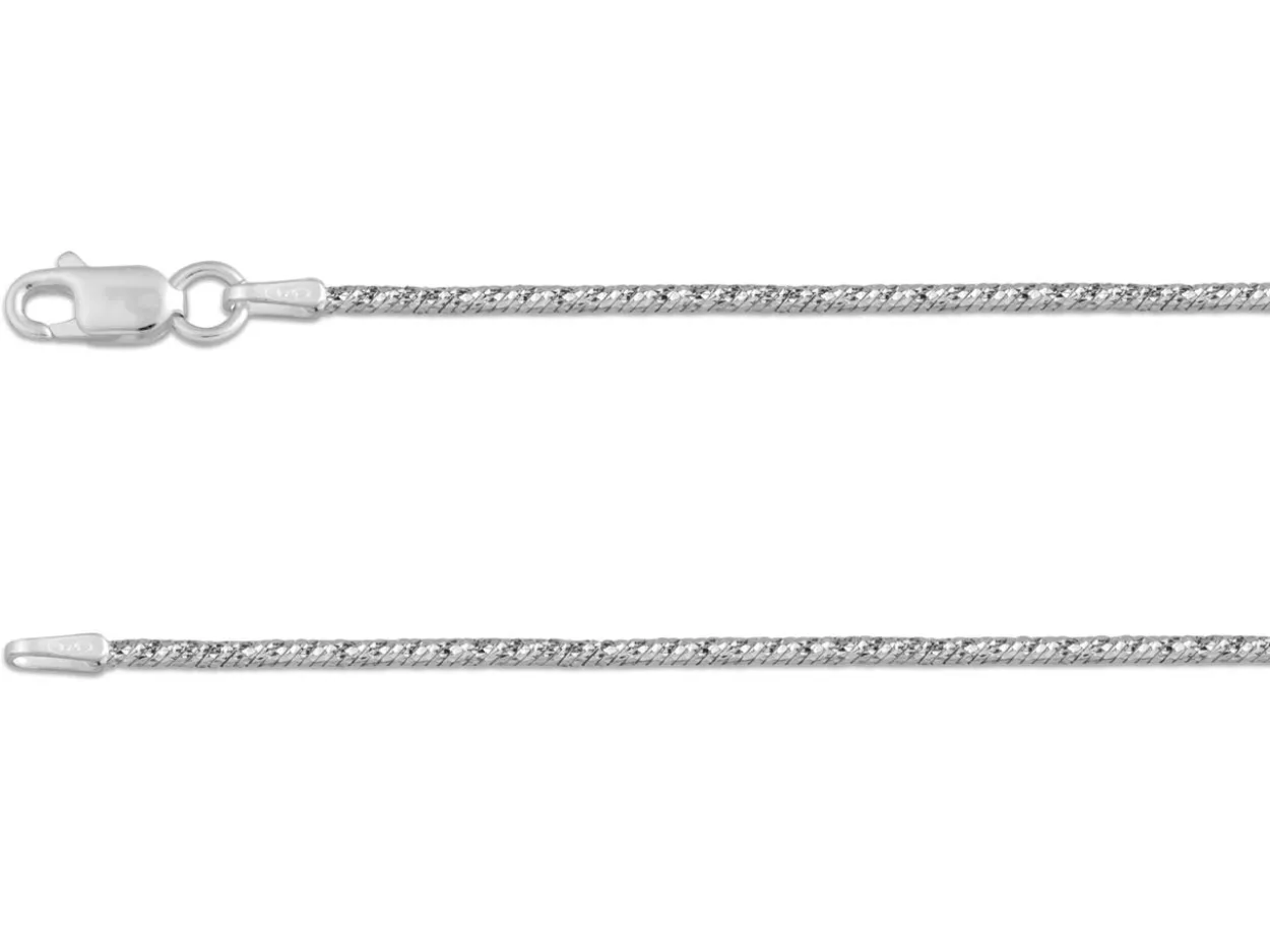 Sterling Silver 1.5mm Diamond Cut Round Snake Chain 18"/45cm Unhallmarked 100% Recycled Silver
