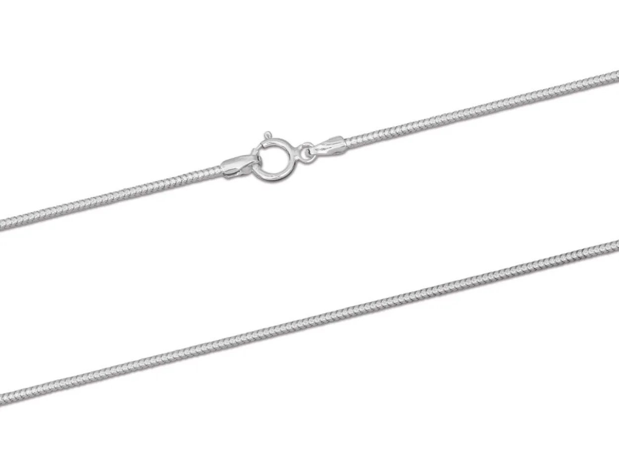 Sterling Silver 1.2mm Diamond Cut Round Snake Chain 30"/76cm Unhallmarked 100% Recycled Silver