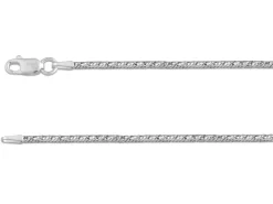 Sterling Silver 1.8mm Diamond Cut Round Snake Chain 18"/45cm Hallmarked, 100% Recycled Silver
