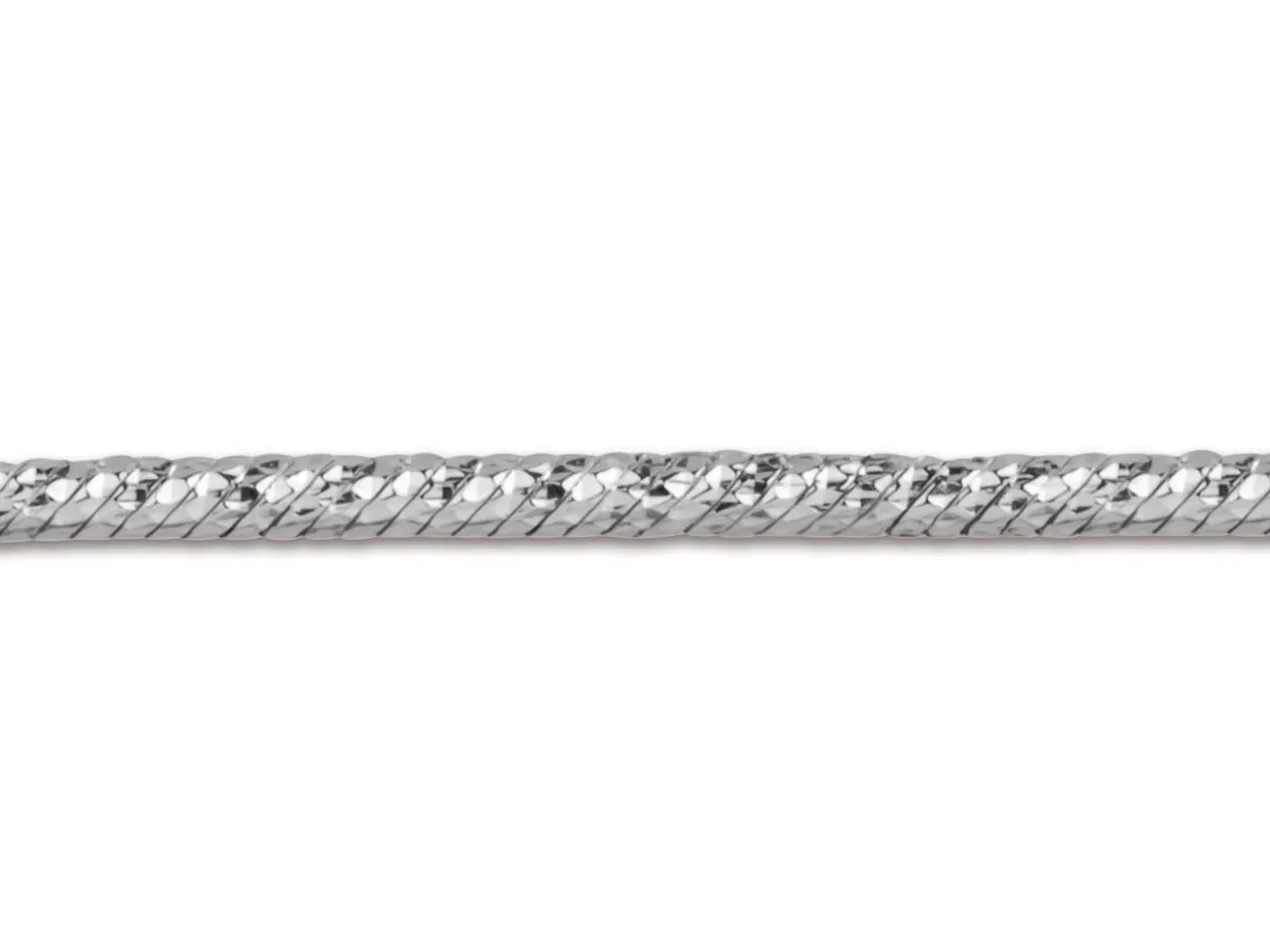 Sterling Silver 1.5mm Diamond Cut Round Snake Chain 20"/50cm Unhallmarked 100% Recycled Silver