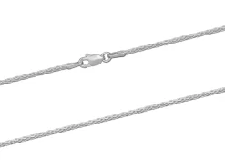 Sterling Silver 1.5mm Diamond Cut Round Spiga Chain 18"/45cm Unhallmarked 100% Recycled Silver