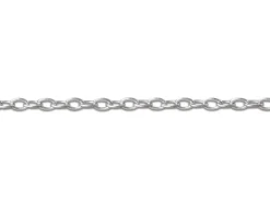 Sterling Silver 1.3mm Diamond Cut Oval Trace Chain With Extender 16-18
