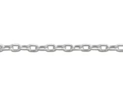 Sterling Silver 1.5mm Diamond Cut Oval Trace Chain 22