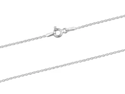 Sterling Silver 1.2mm Diamond Cut Oval Trace Chain 22"/55cm Unhallmarked 100% Recycled Silver