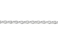 Sterling Silver 1.2mm Diamond Cut Oval Trace Chain 22