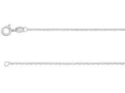 Sterling Silver 1.5mm Diamond Cut Trace Chain 28"/71cm Unhallmarked 100% Recycled Silver