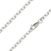 Sterling Silver 3.5mm Diamond Cut Oval Trace Bracelet 8.5"/21cm Hallmarked